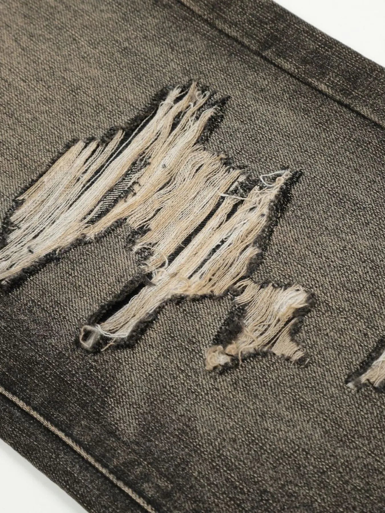 Men's Distressed Straight Leg Jeans